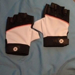 Harley Davidson White Fingerless Gloves Women's Size Large